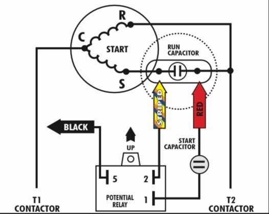 start run capacitor wiring diagram