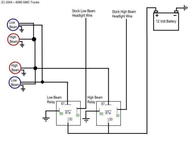 2005 gmc sierra headlight wiring diagram
