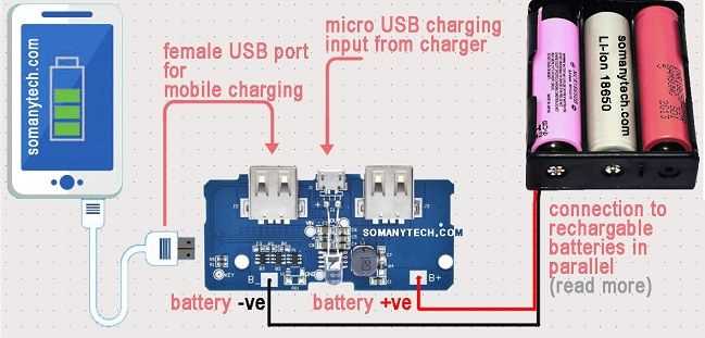power bank circuit board diagram