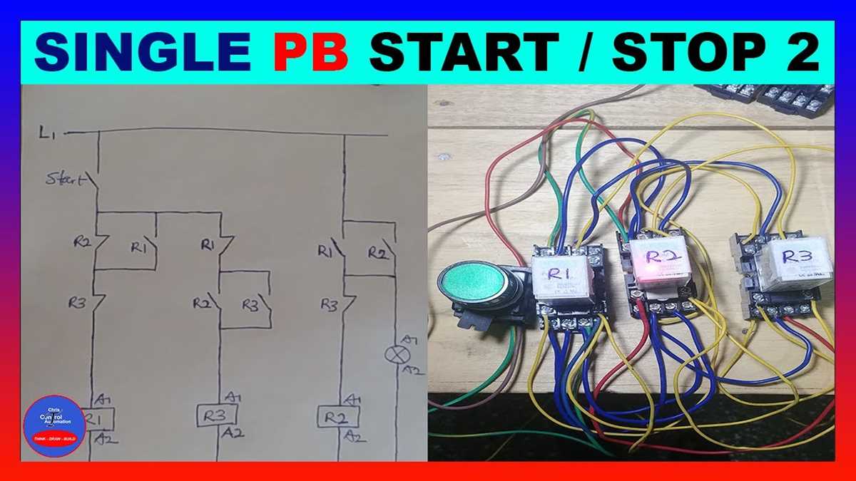 one push button start stop circuit diagram