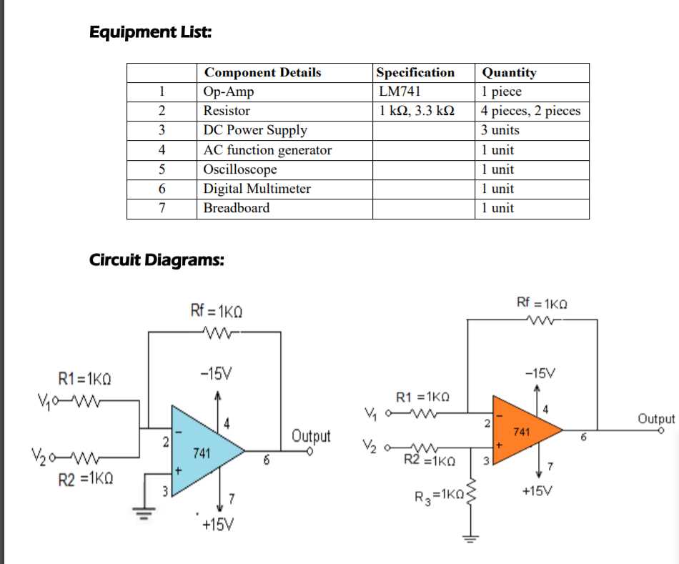 op amp adder circuit diagram