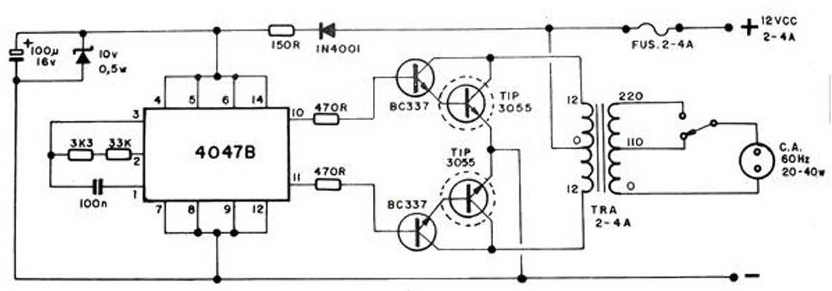 220v to 12v dc converter circuit diagram