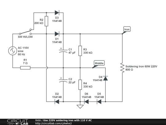 schematic diagram of soldering iron