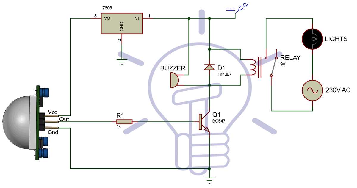 pir motion detector circuit diagram
