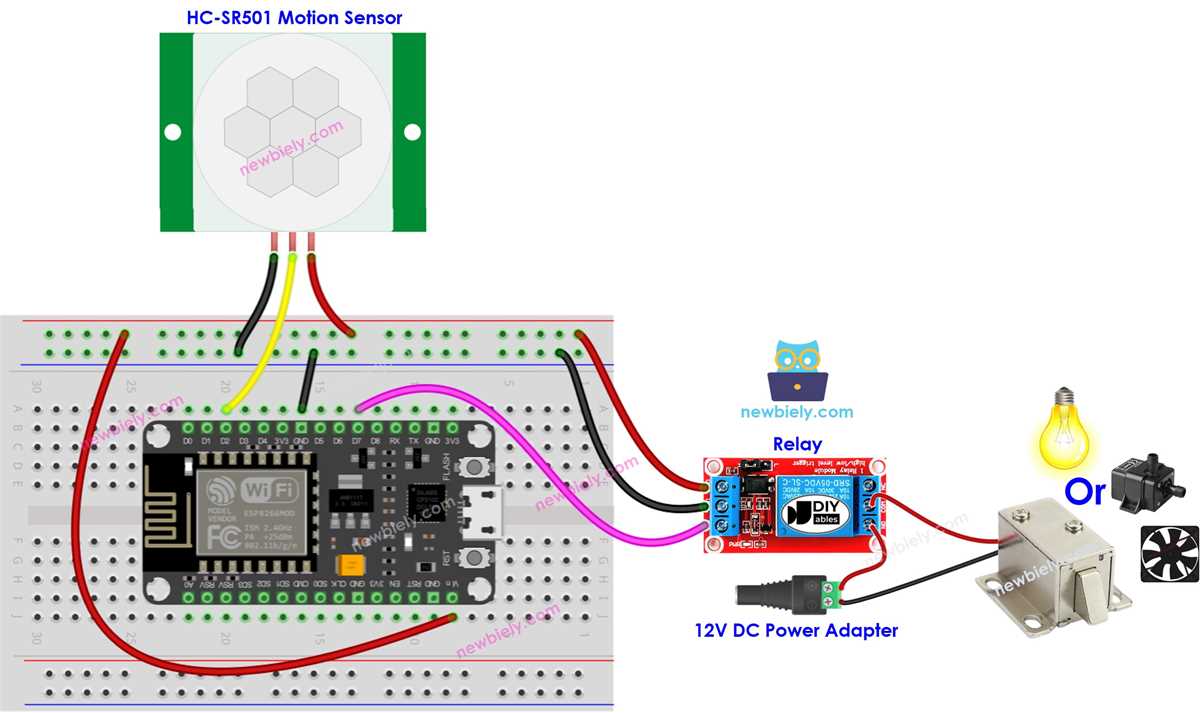 pir motion sensor wiring diagram