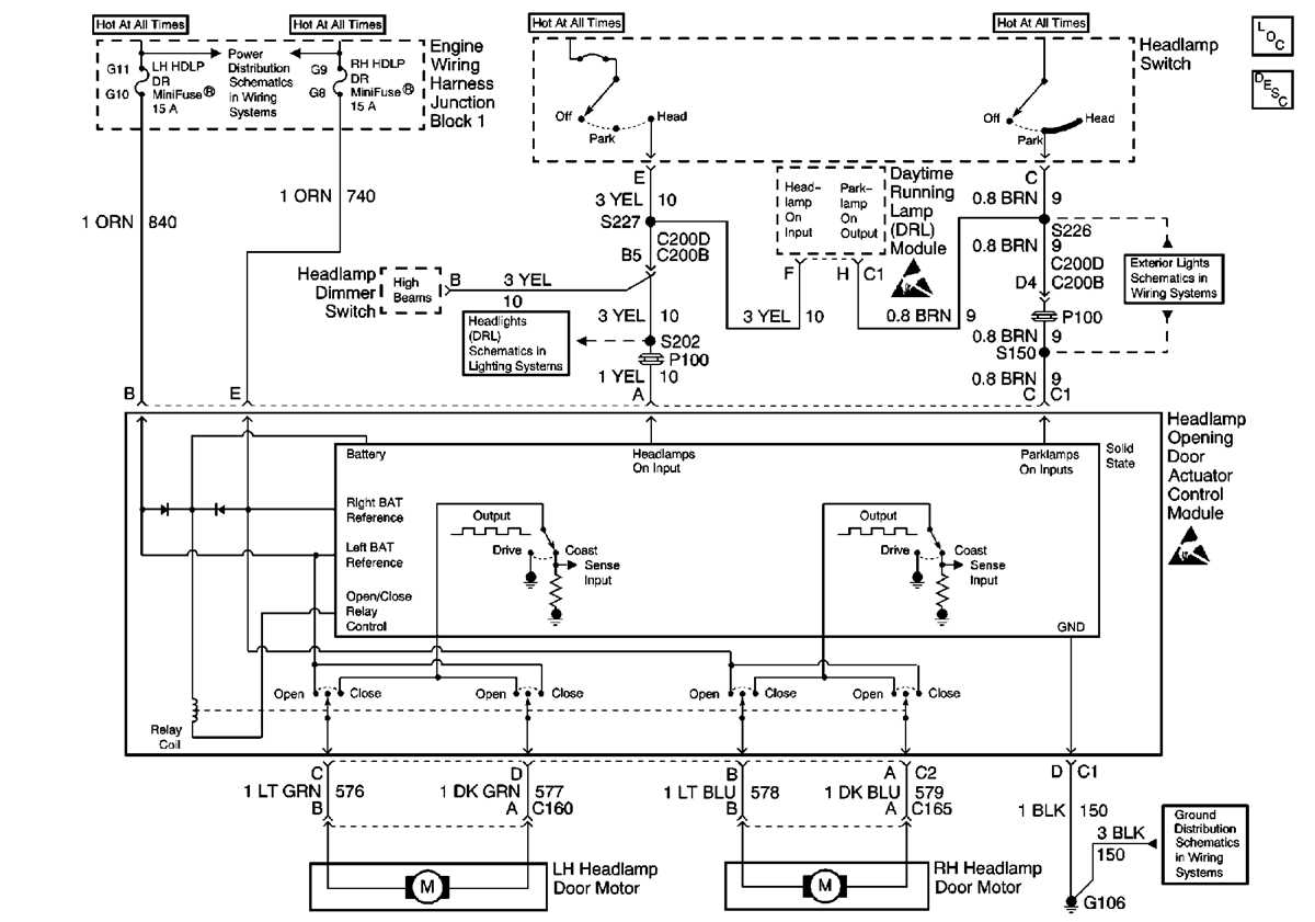 1968 camaro headlight wiring diagram