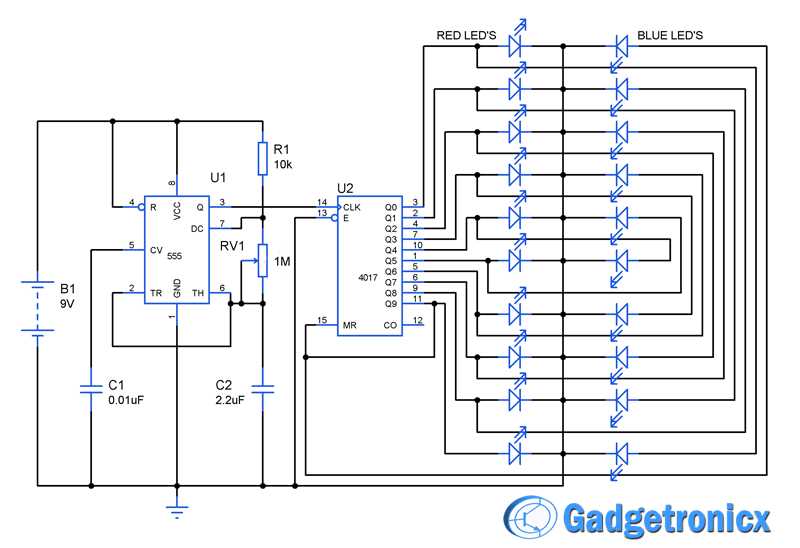 led disco light circuit diagram