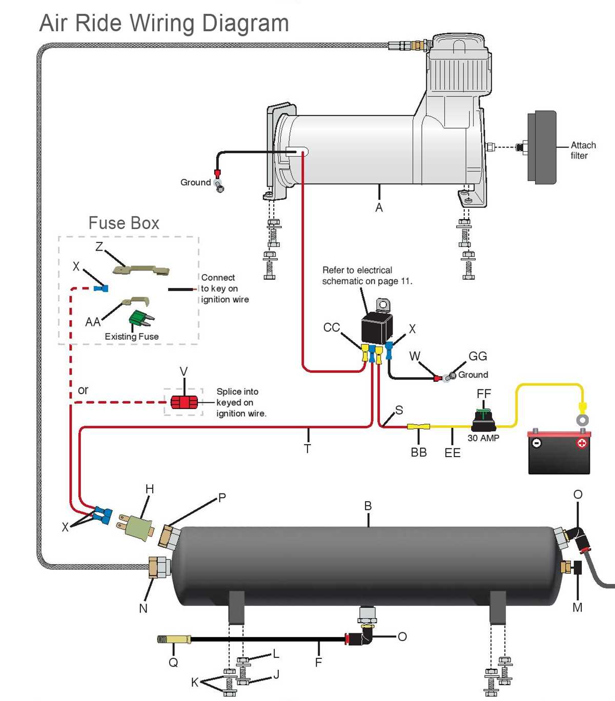 schematic diagram air suspension system