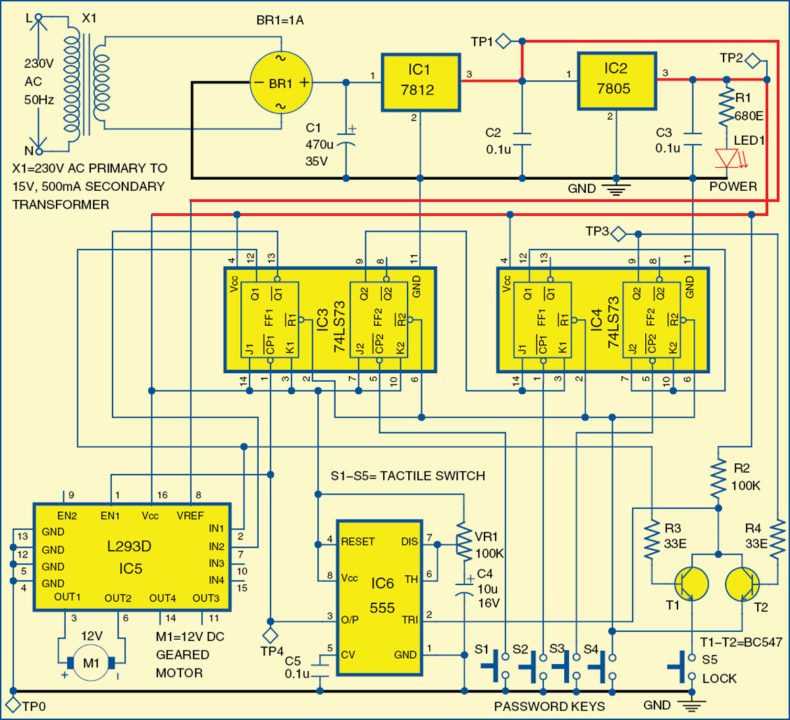 magnetic door lock circuit diagram