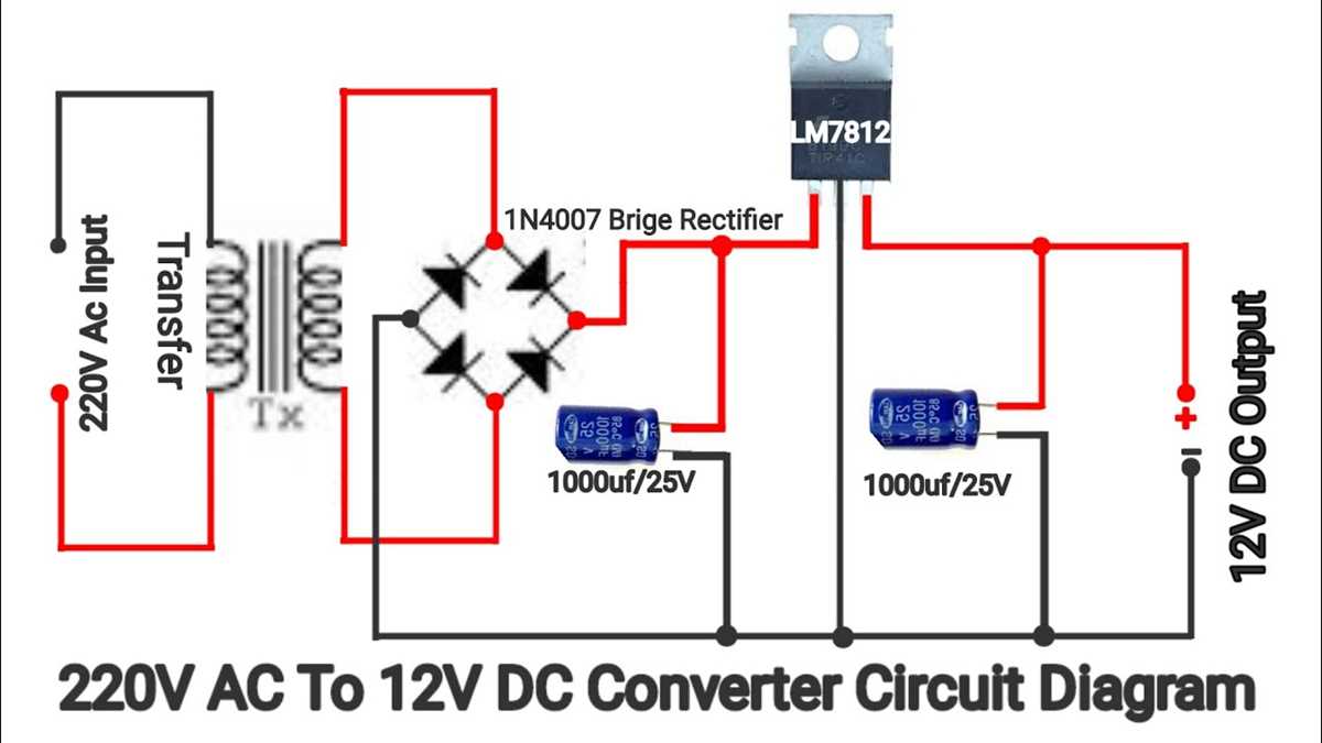 220v to 12v dc converter circuit diagram