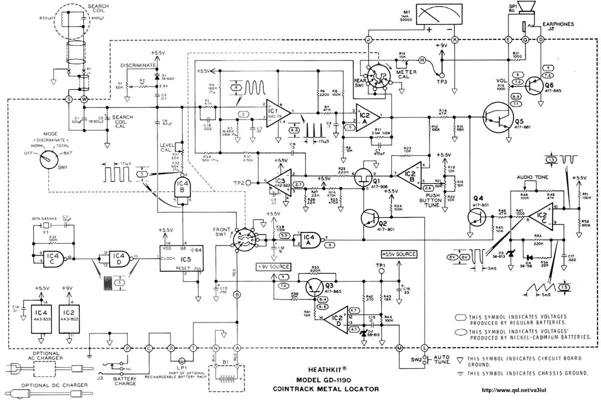 pulse induction metal detector circuit diagram