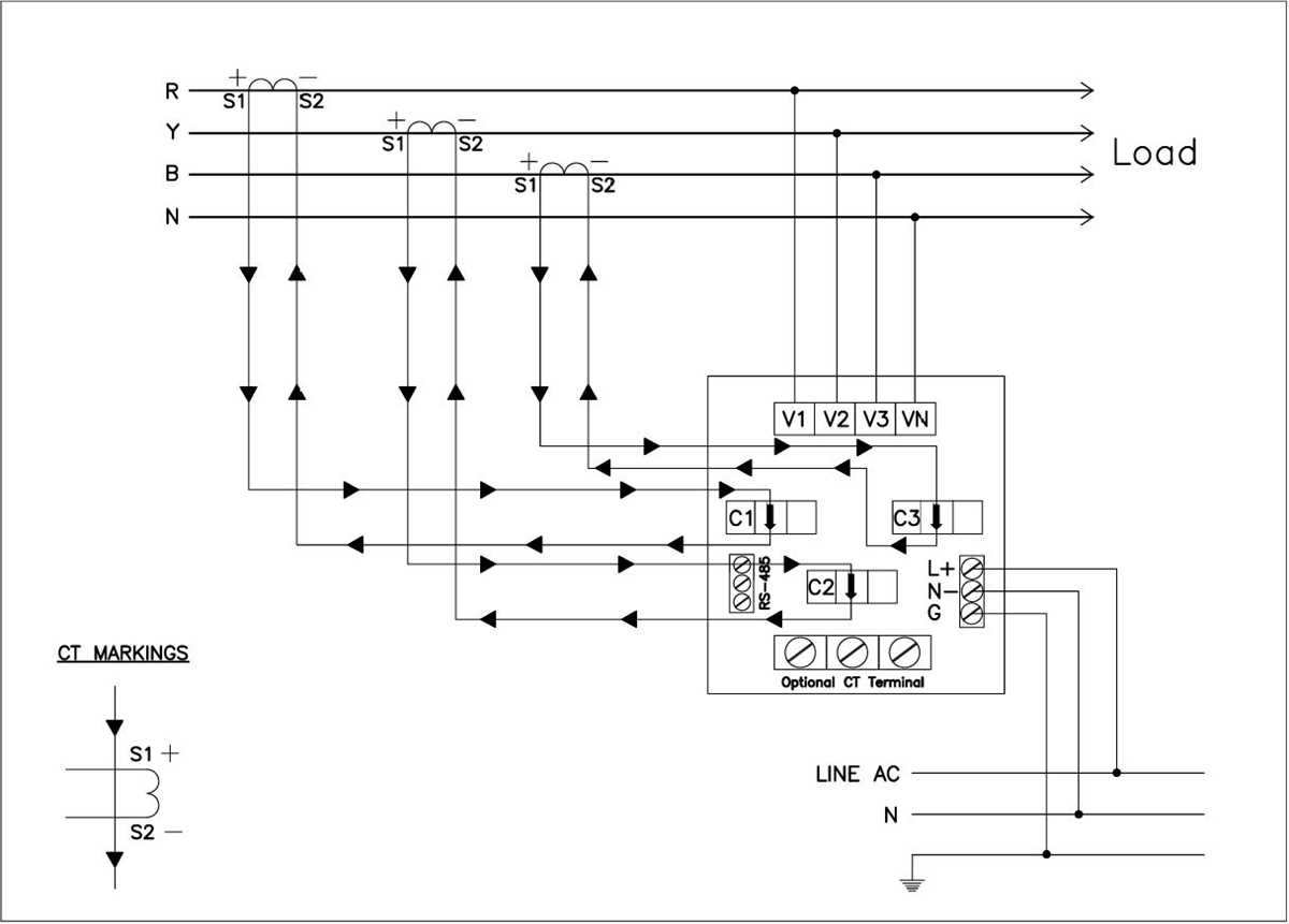 3 phase ct meter wiring diagrams