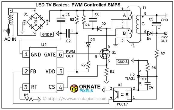 pwm power supply circuit diagram