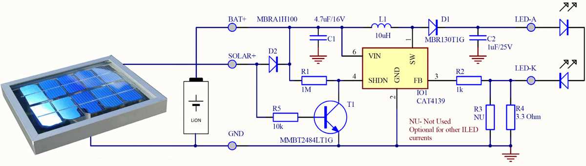 solar led circuit diagram