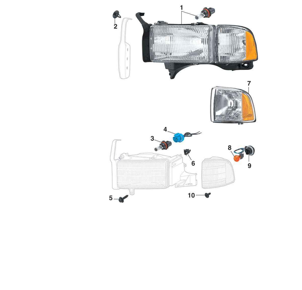 1998 dodge ram headlight wiring diagram