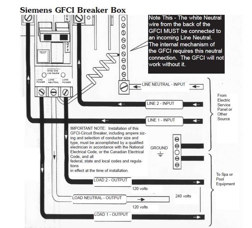 240 volt gfci breaker wiring diagram