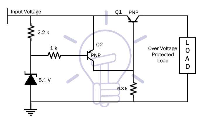 high and low voltage protection circuit diagram