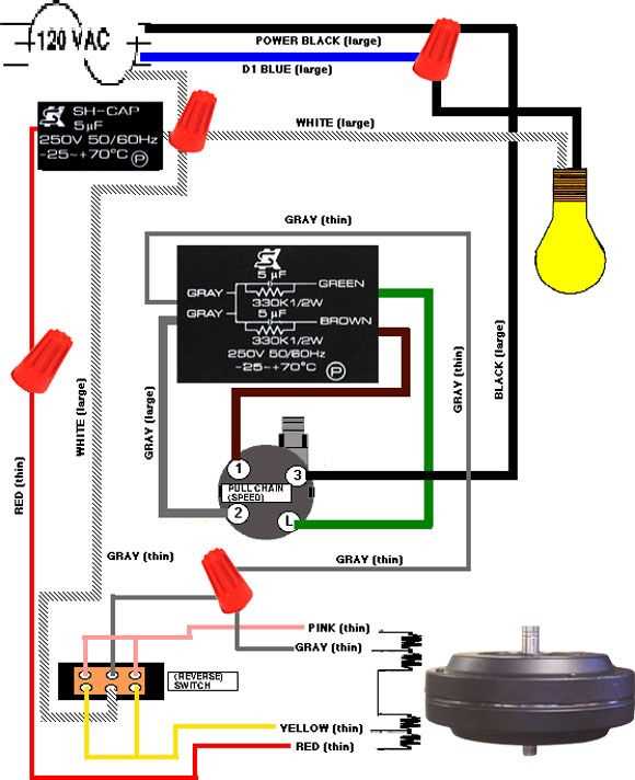3 speed ceiling fan pull switch wiring diagram