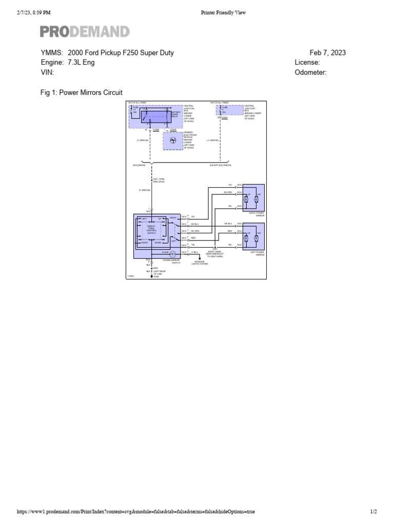 2005 f250 mirror wiring diagram