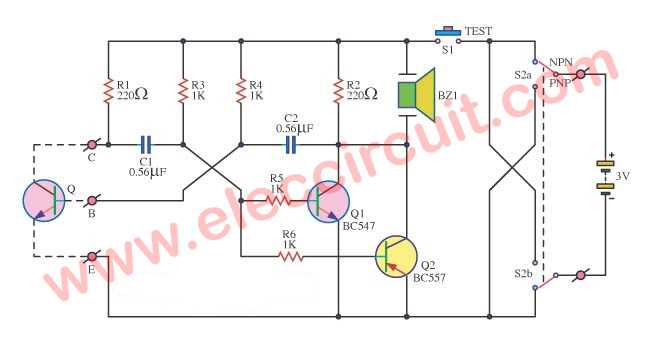 transistor tester circuit diagram transistor tester circuit diagram