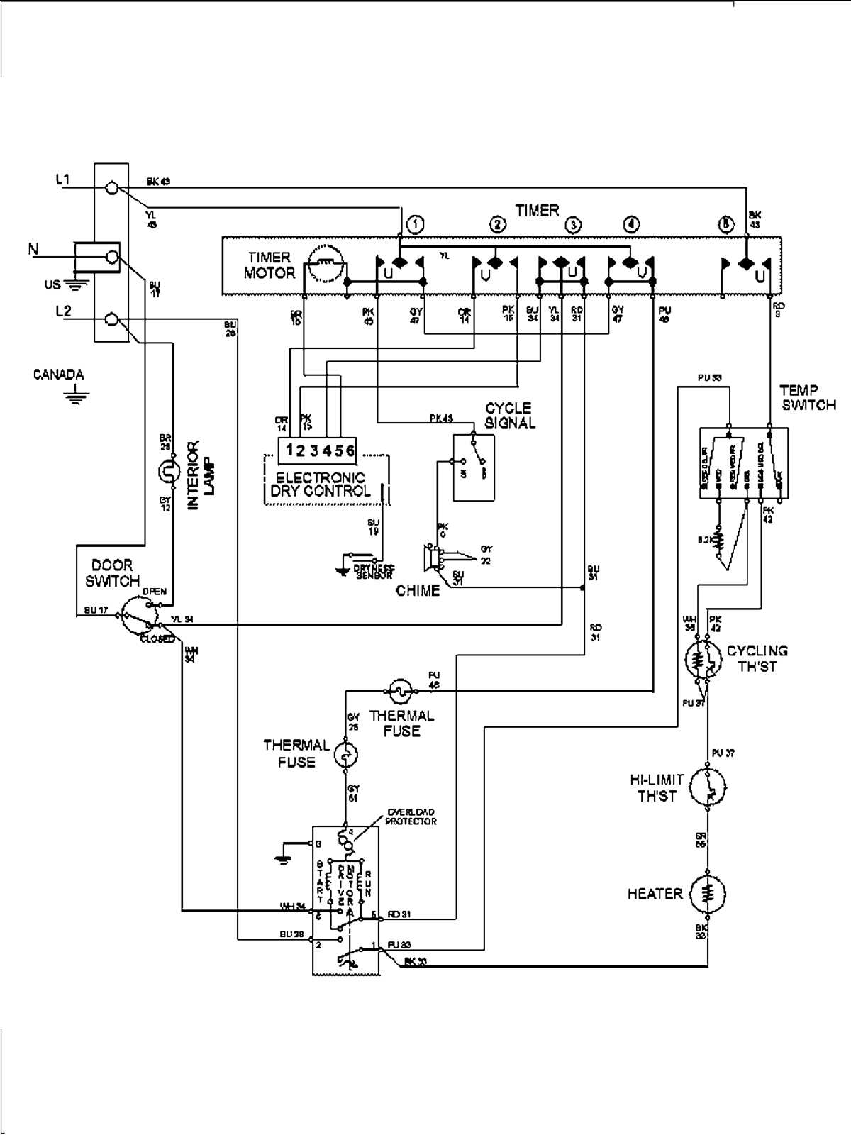 maytag wiring diagram dryer