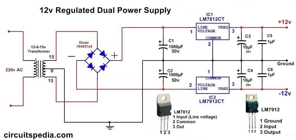 split power supply circuit diagram