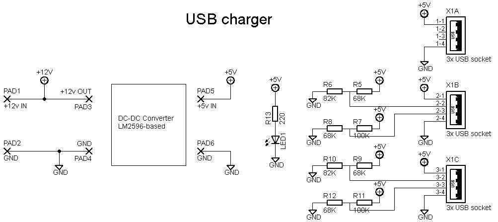 usb car charger circuit diagram