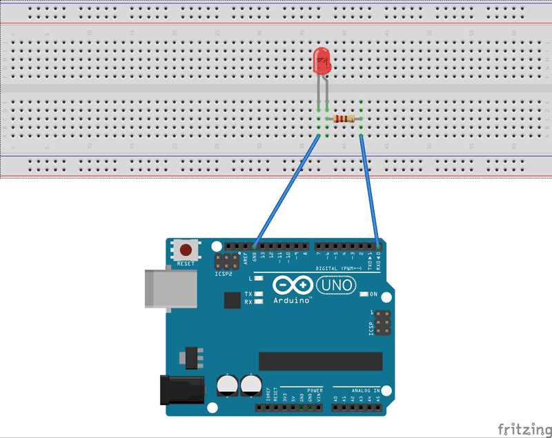 arduino led blink circuit diagram