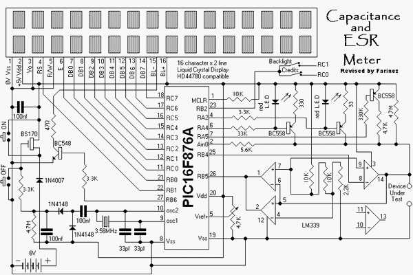 schematic diagram esr meter digital