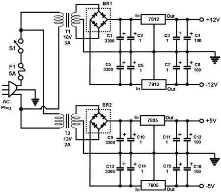 5v dc power supply circuit diagram