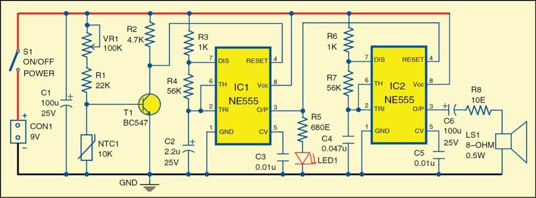 circuit diagram of thermistor
