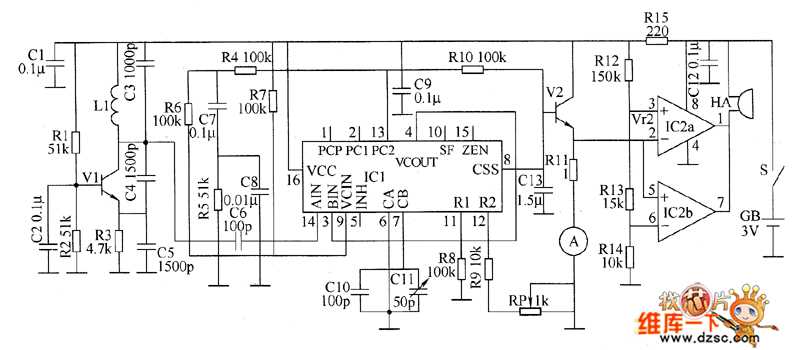 schematic diagram metal detector