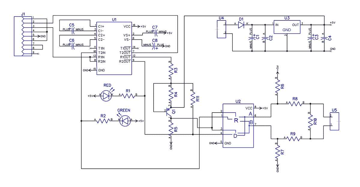 rs 232 to 485 converter circuit diagram