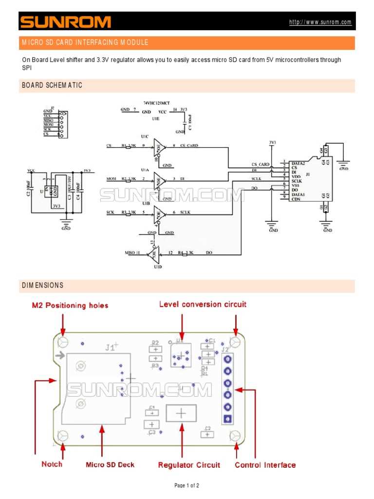 micro sd card reader circuit diagram
