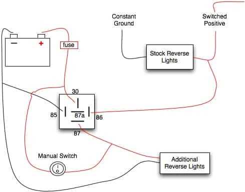 reverse light circuit diagram