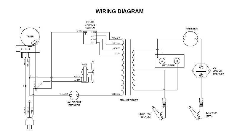 schematic battery charger transformer wiring diagram