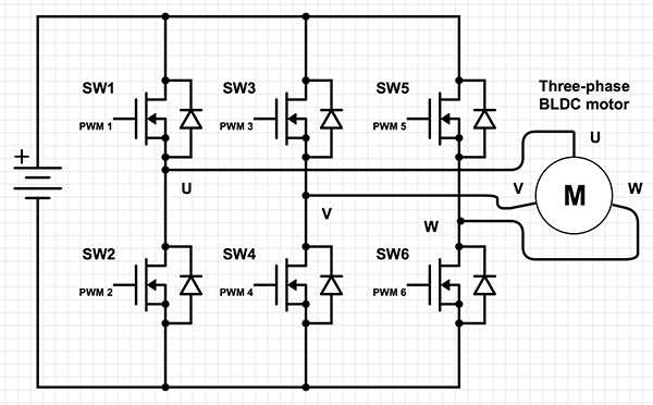 schematic diagram of brushless dc motor