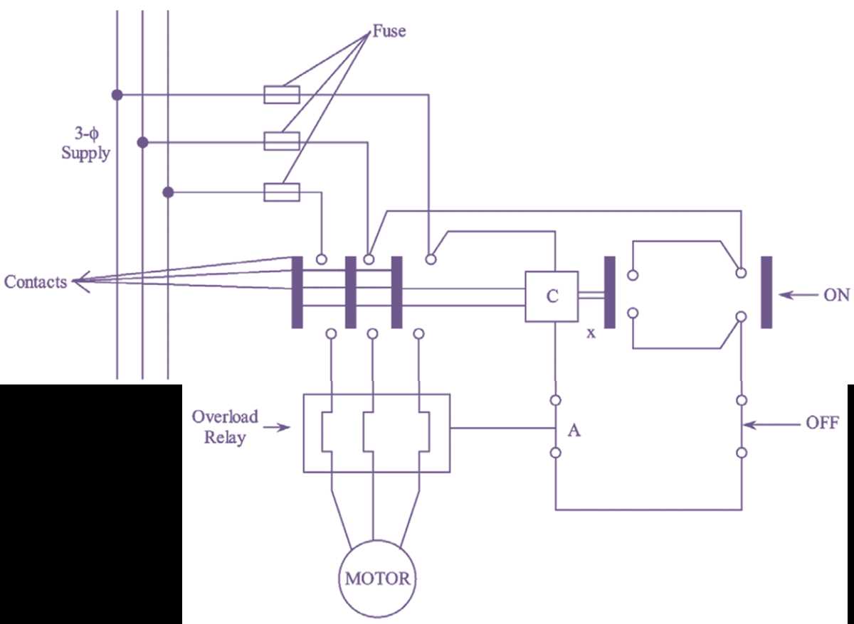 schematic diagram of dol starter