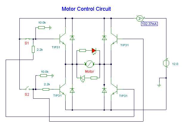 schematic diagram of motor
