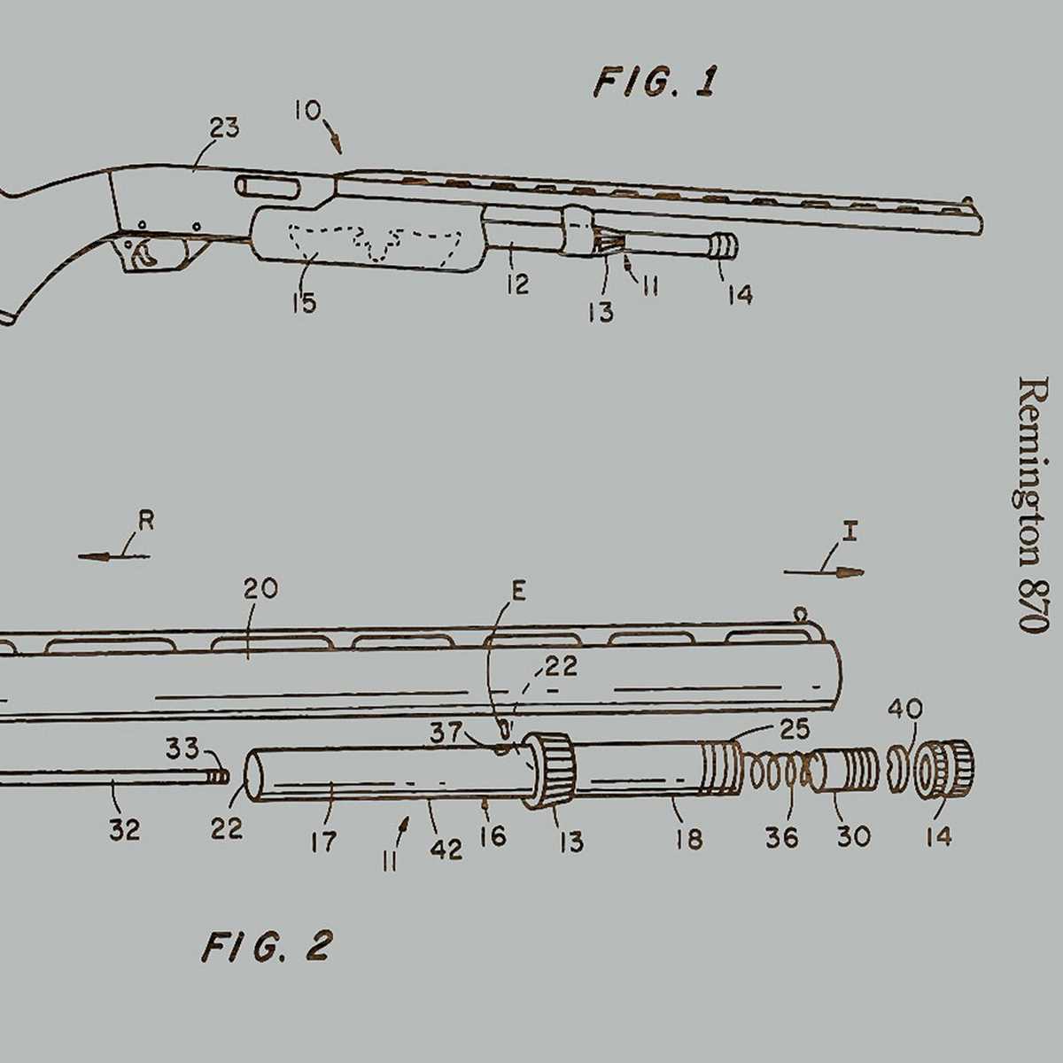 schematic remington 870 parts diagram