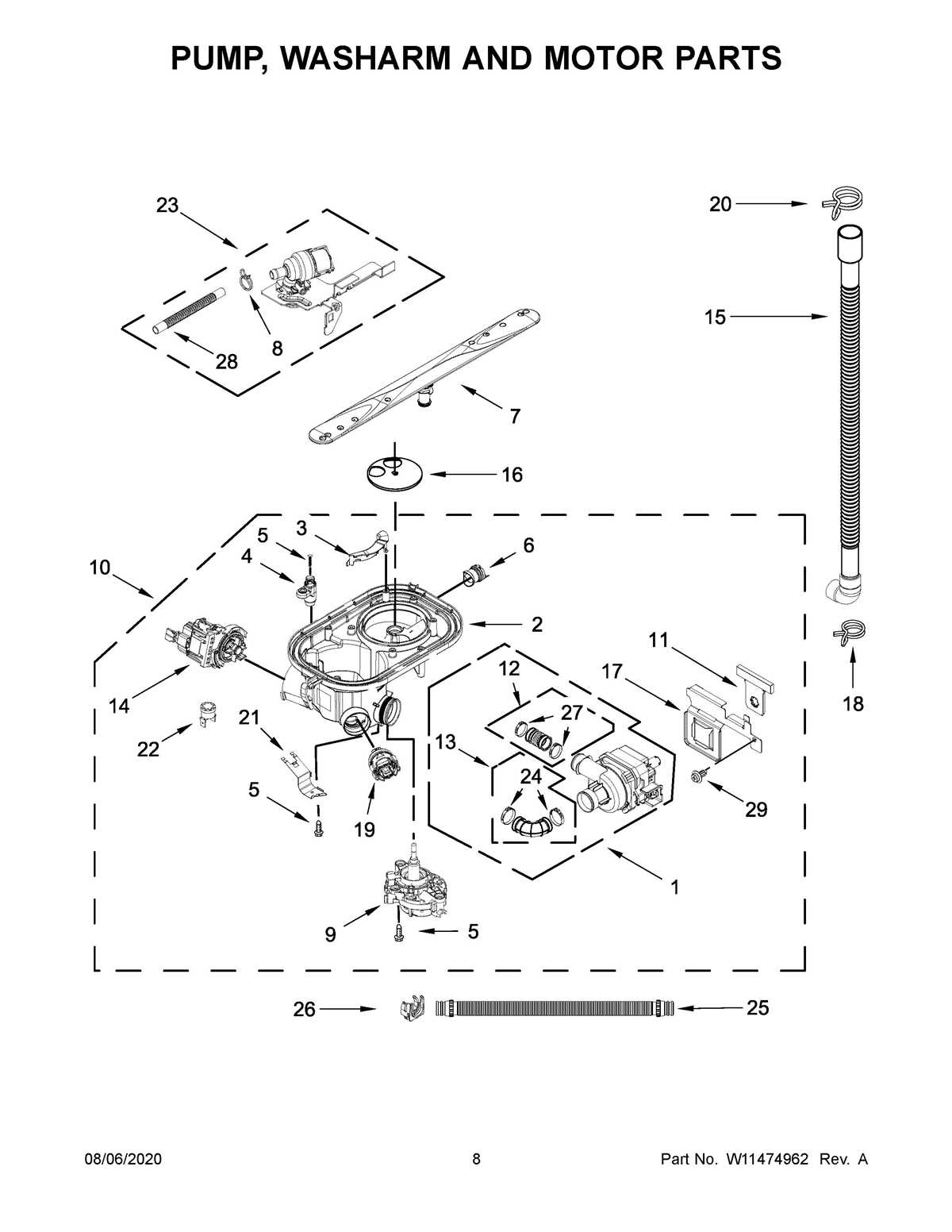 schematics diagram of dishwash pump her