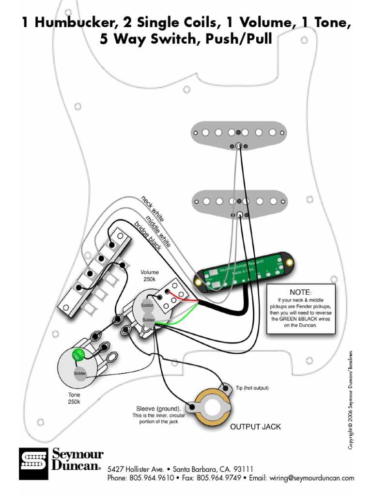 1 humbucker 1 volume wiring diagram