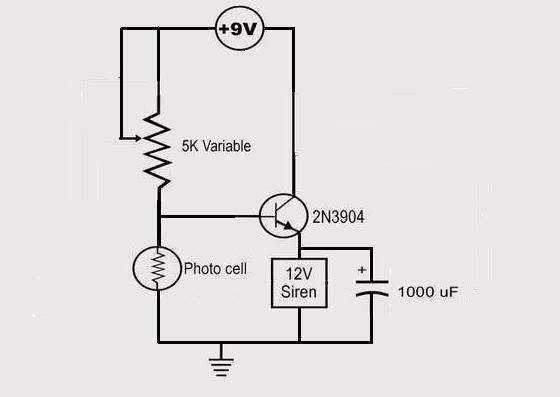 laser security system circuit diagram