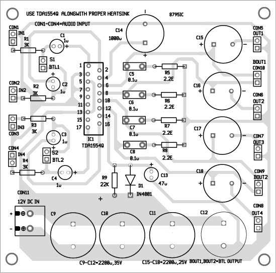 4 channel audio amplifier schematic diagram 4 channel audio amplifier schematic diagram
