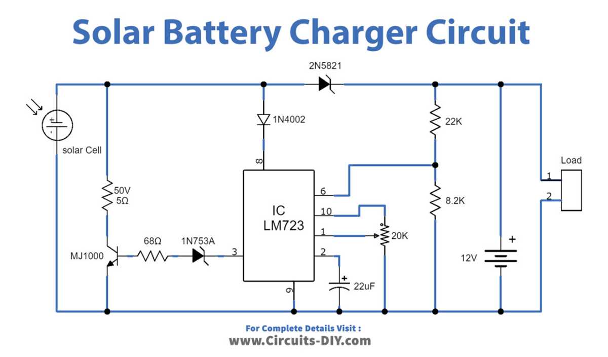 solar battery charger circuit diagram with auto cut off