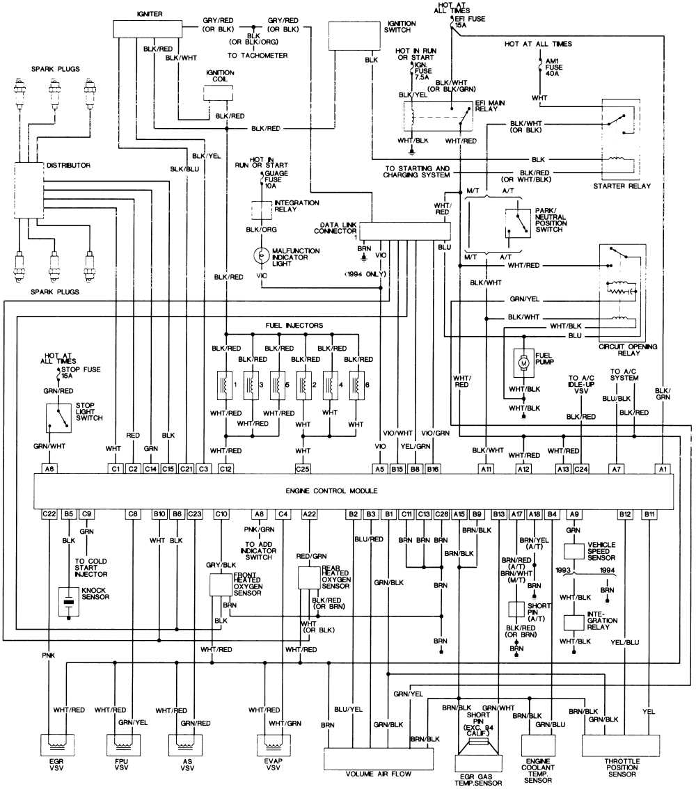 91 4runner cruise control schematic diagram