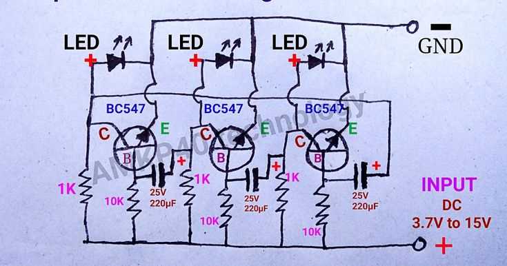 simple led chaser circuit diagram