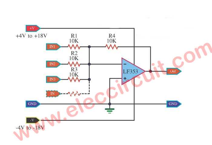 simple mixer circuit diagram