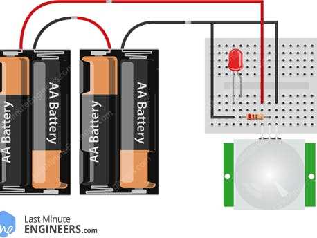 simple pir sensor circuit diagram