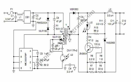 simple power supply schematic diagram